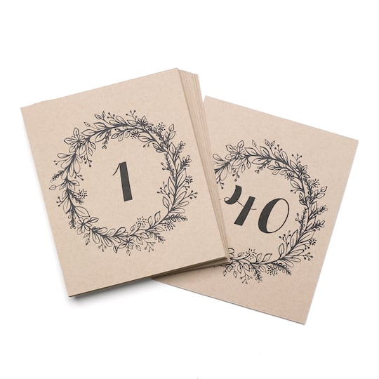 Hortense B. Hewitt Co. Rustic Wreath Table Number Cards